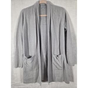 Barefoot Dreams CozyChic Lite Long Cardigan Gray Comfy Loungewear Size S